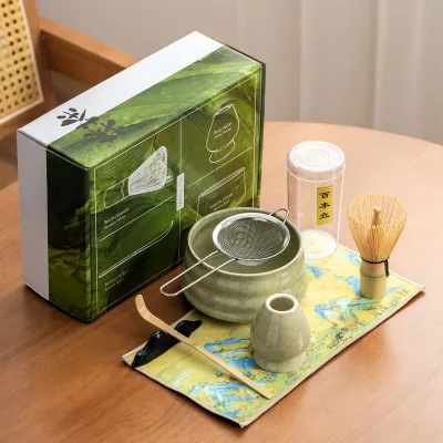 Customize Ceremonial Matcha Tools Set Japanese Matcha Kit Natural Bamboo Whisk Matcha Tea Set