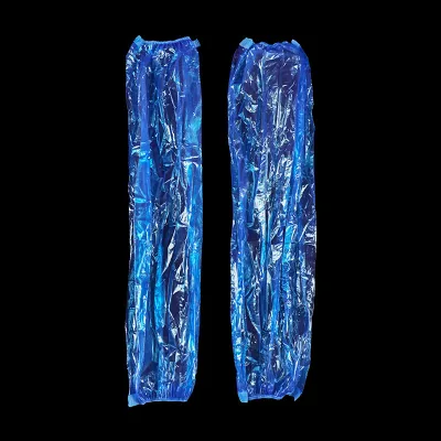 Factory Wholesale Disposable Multifunction Protection Plastic Arm Sleeve Cover Blue Pe Oversleeve for Food Process Home Cleaning