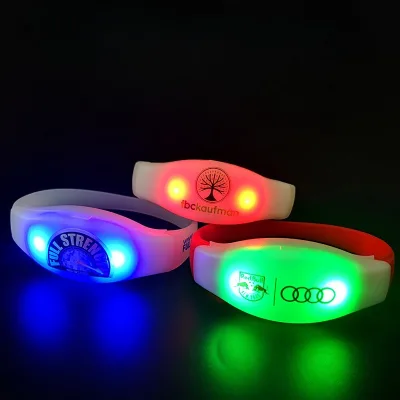 Portable LED Remote-Control Glow Wristbands (Romance Style) for Concerts Festivals-Silicone Light-Up Bracelets for Promotions