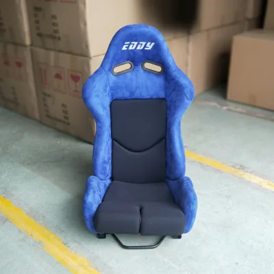 EDDY Universal Large Size Modified Car Seat Ergonomic SR3 Style Racing Seat High-End Suede Sport Seat for Drift/Sim Racing