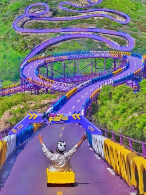Hill Luge / Downhill Luge for Adults Water Extension Challenge and Exciting Amusement Equipment