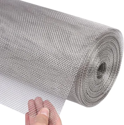Tear Resistant High Temperature Resistant Uniform Opening 304, 316, and 316L Plain Weave Wire Mesh Rolls Factory Direct Sales