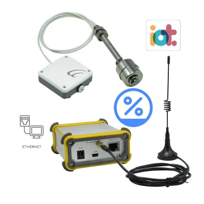 Capacitance Level Probe Sensor Metal Wireless IoT Ethernet Connectivity for Tank Pool Level Monitoring