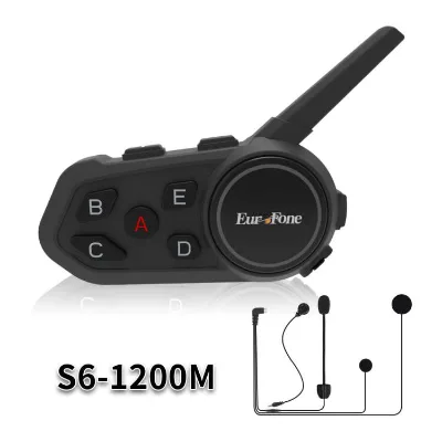 Walkietalkie for Motorcycle Helmet, 1200m Headphone Skiing ATV Dirt Bike Waterproof Wireless Communication System