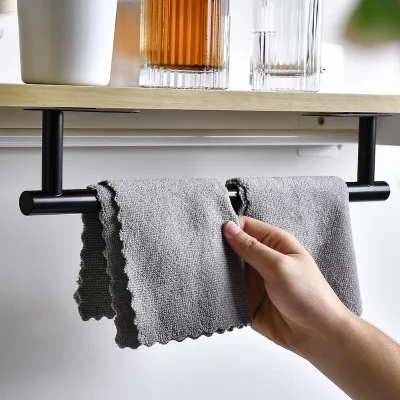 Besafe Strong Adhesive Wall Mount Organizer Easy Install Towel Rack for Kitchen, Bathroom, Dorm Room Organization