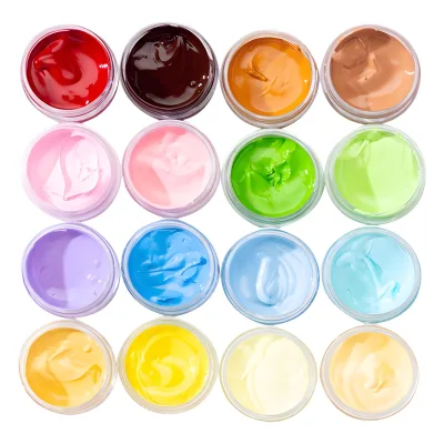 Wholesale DIY Macaron Pigment AB Silicone Color Mixing Bottle 5g Flip Mold for Pinch Glue Cream Paste Model Coloring Toys