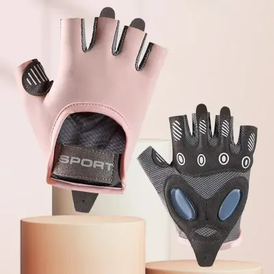 1 Pair Unisex Half Finger Breathable Gym Bodybuilding Weight Lifting Dance Yoga Slip-Resistant Gloves