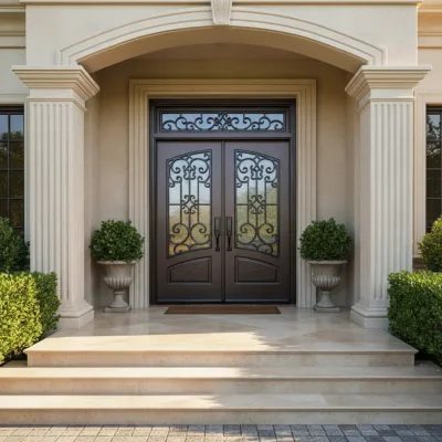 Samekom Waterproof Stainless Steel Entry Doors Utility Lockable Steel Security Entrance Door