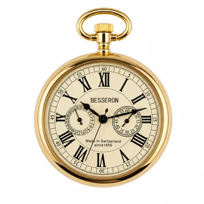 Luxury Antique Gold Quartz Metal Case Quartz Pocket Watch Customizable Design Perfect Gift Choice Custom logo for Unisex