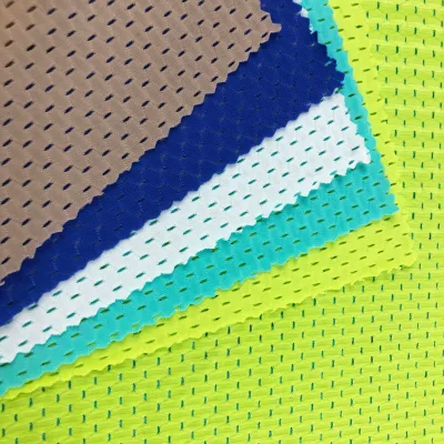 Customized Knitted Nylon 77 Spandex 23 Dry Fit Mesh Fabric for Sportswear