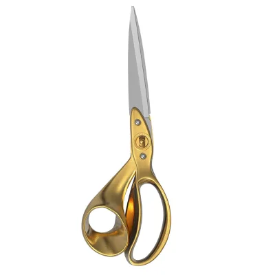 9 Inch Gold Stainless Steel Tailor Scissors Professional Asymmetrc Shears Aperture Clothing Leather Practical Sewing Scissors