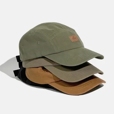 Custom High Quality Lightweight Comfortable Flat Brim Canvas Casual 5 Panel Snapback Caps Outdoor Sports Performance Camp Hat