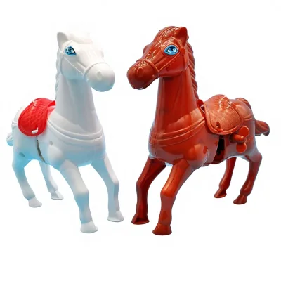 Wind up Jumping Function Toy Plastic Horses