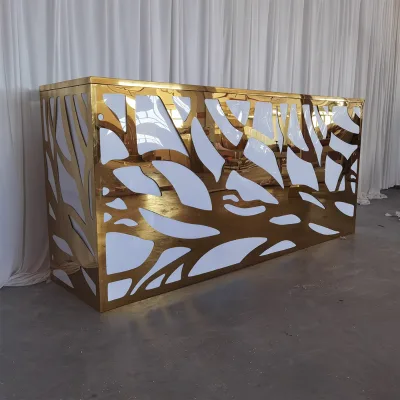 Modern Acrylic Wedding Gold High Table and Bar Stools Foldable  Led Cocktail Table Bar