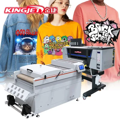 60 cm Printing Powder Shaker Drying Machine Tshirt Dress Sticker 4720 Double Printhead Dtf Film Printer Machine