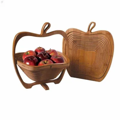 Bamboo Fruit Basket/bamboo Folding Basket Pomegranate Shape