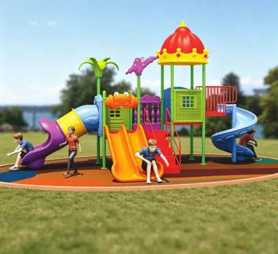 Construction Work Modern Design Children's Playground Outdoor Toddler Natural Playground Equipment Custom Colors Garden Metal