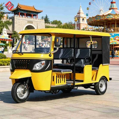 Popular 200cc Electric Three-Wheeled Taxi Motorized Open Body Liquid-Cooled Engine Durable for Public Passenger Transport