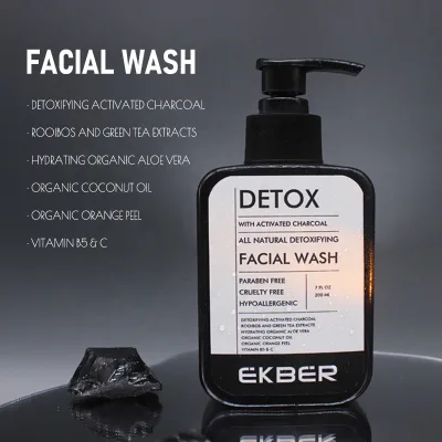 Customize Logo Organic Coconut Oil Men Cleanser Anti Acne Control Oil Facial Cleanser Men's Face Wash for Daily Clean