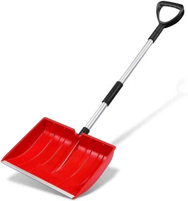 Lightweight Snow Shovel with Aluminum Handle Wide Snow Removal Large Portable Snow Shovel