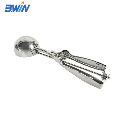 Wholesale Eco-Friendly Stainless Steel Ice Cream Scoop Heavy Duty Portion Control Cookie Dough Easy Trigger Dishwasher Safe