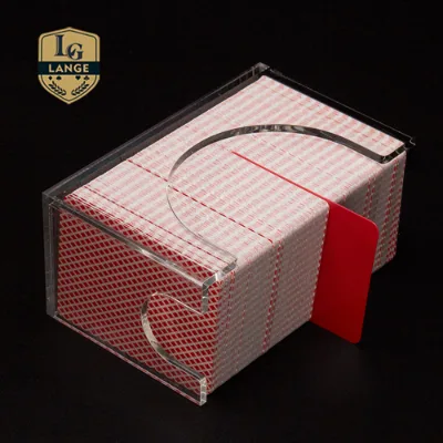 High Quality 8 Deck Casino Grade Transparent Acrylic Cut Card Holder Discard Holder with Custom Service