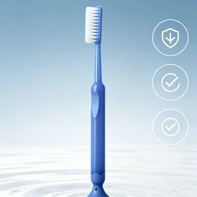 Custom Heat Resistant Adult Toothbrush with Suction Cup Stable Base