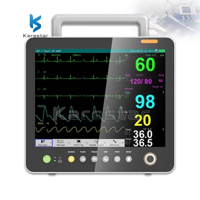 CE Approved Multi-Parameter Vital Signs Monitor with SpO2 NIBP ECG for Hospital Clinic Use Patient Monitor