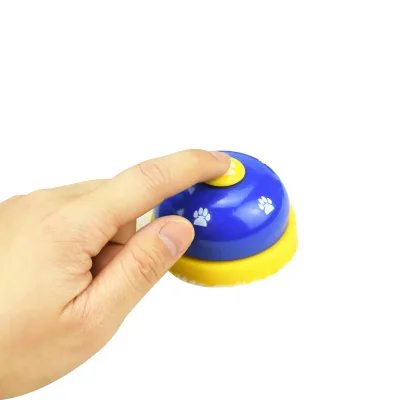 Wholesales Plastic Pet Supplies Fun Footprint Dog Training Bell Color Matching Paw Bell for Dog Training
