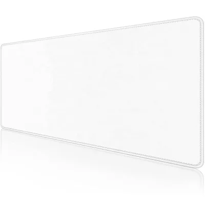 700x300 White Blank Sublimation Mouse Pad with Edge Sewed