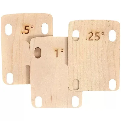 Multi Degree Hard Maple Taper Shim Replacement Parts for Adjusting Guitar Neck Install Angle DIY Guitar Neck Shim