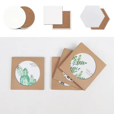 New DIY Ceramic Non-slip coaster Coffee Drink coaster Heat Proof Table Decoration Gift coaster