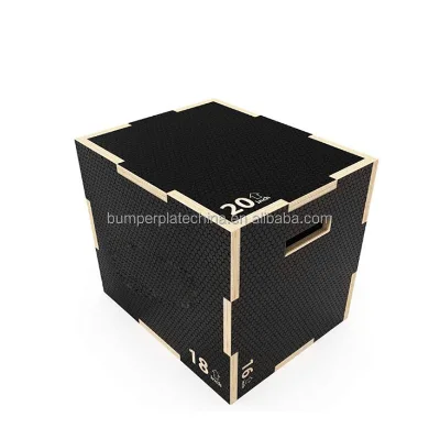 Rizhao Fitness 3-in-1 Wooden Plyometric Plyo Jump Box on Sale-Multi-Use Fitness Equipment