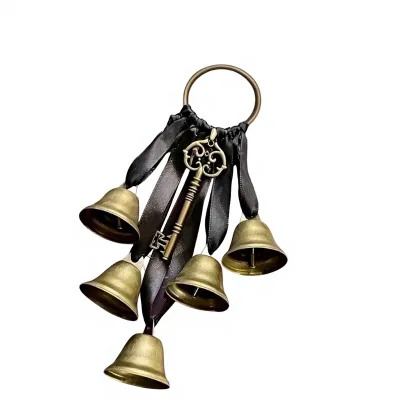 Witch Bells Outdoor Hanging Bells Handmade Knob Magic Wind Chimes Halloween Door Decorations