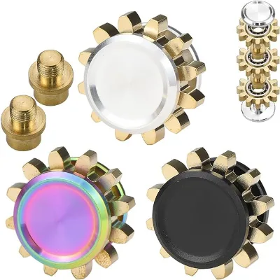 Finger-tip Gyro Combined with Metal Gyro and Mechanical Gear Linkage Hand Spinner Decompression Toy