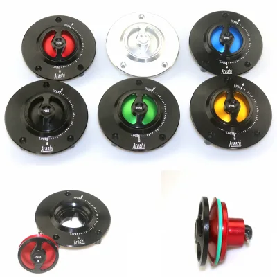 New KAWASAKI ER6N E6RF Z1000 Z1000SX ZX6R ZX10R Motorcycle Push to Lock CNC Aluminum Alloy Fuel Tank Caps