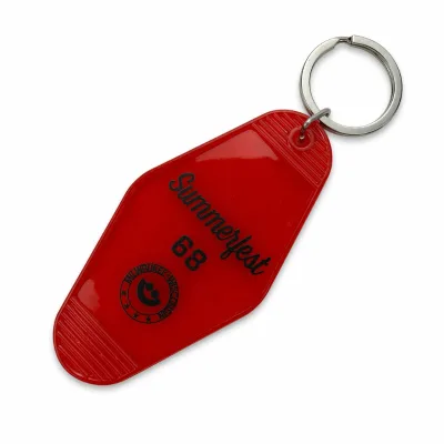 Letterpress Keychain with Custom Key Tags ABS Keychain for Promotional Keychain and Plastic Hotel Keychain Bulk