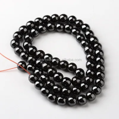 Loose Beads Hematite Natural Strand, Natural Hematite Beads for Jewelry Making 4mm 6mm 8mm 10mm