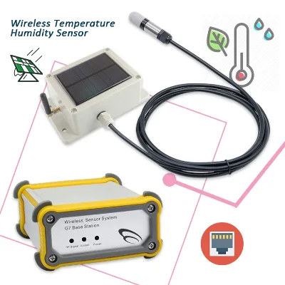 Solar Powered Temperature & Humidity Sensor with Remote Monitoring Smart Home Alarm OEM/ODM Customizable ABS Plastic IP65 Rated