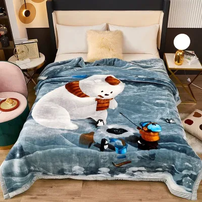 Factory Direct Sales of Double Layered Warm Winter Raschel Blankets Household Multi Size Blankets
