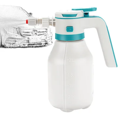New Product 2L Electric Foam Sprayer Durable PE Plastic Anti-Explosion Battery Powered Handheld Cleaning Tool Electric Foam Pot