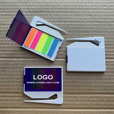Custom Plastic Letter Opener Envelope Slitter Sharp Mail Opener Tool with Note Paper Box
