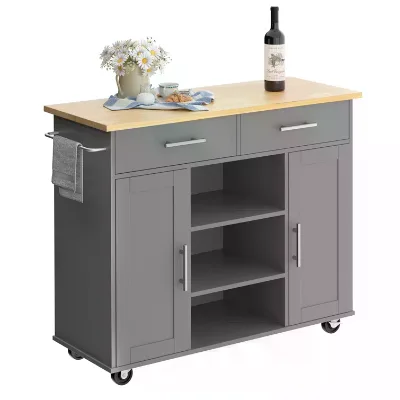 Classic Kitchen Island Offers a Stylish and Functional Solution for Your Kitchen Needs  Wood Kitchen Island Cart
