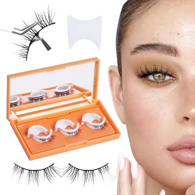 New Self-Adhesive False Eyelashes No Glue Reuseable Waterproof Wispy Comfortable Natural Look Pre Glued Strip Lashes