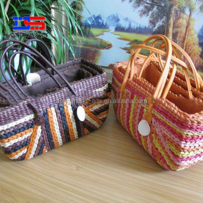 Straw Basket with Handles