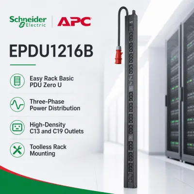 Original Genuine APC EPDU1216B Easy Rack PDU Basic 0U 3 Phase 11kW 230V 16A Server PDU Made in China