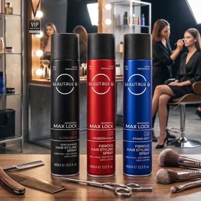 OEM Custom Ultra Hold Hair Spray Adds Great Volume Fast Drying Place All Day Firm Setting Liquid Cosmetics