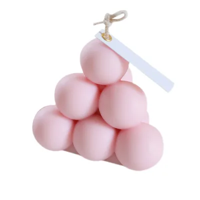 Hot Selling New Design Home Decoration Natural Soy Wax Cubic Art Candle Pyramid Bubble Scented Candles