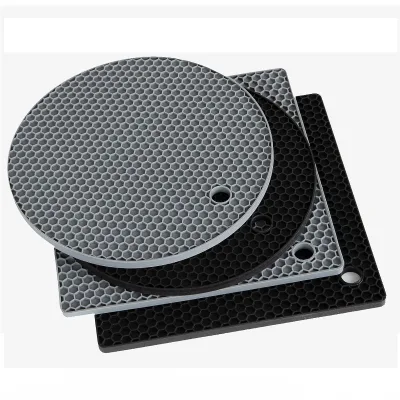 Multi-sizes Multipurpose Pot Holders Non-Slip Round Thick Heat Resistant Silicone Mat for Kitchen