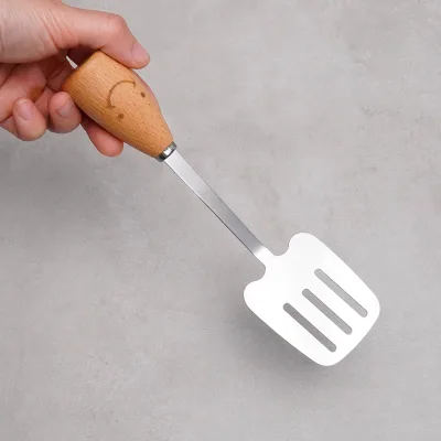 New Design Supplier Kitchen Accessories Utensil Kits Cooking Spoon Wood Handle Kitchenware Set Steak Shovel Fried Spatula